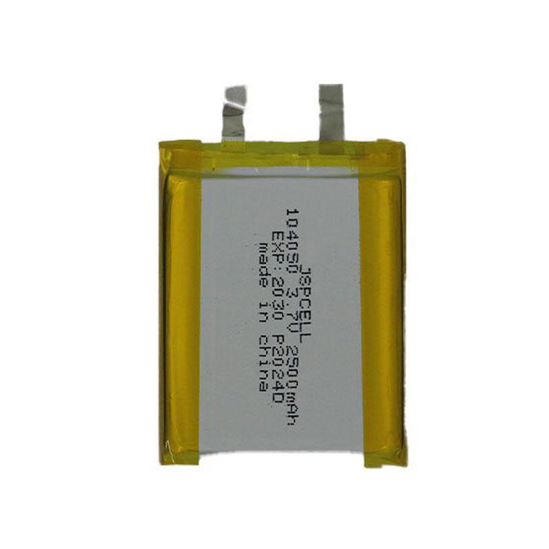 باتری لیتیوم پلیمر 3.7 ولت 2500 میلی آمپر(104050) جی اس پی سل jspcell