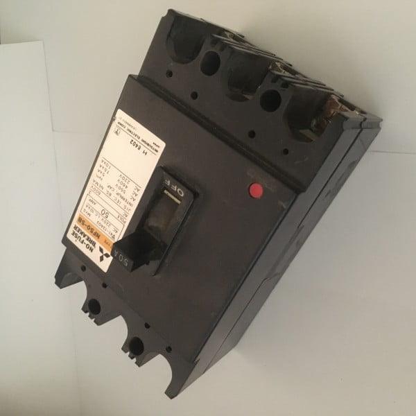 فیوز تابلویی 50 امپر مدل Mitsubishi NF50-SB 50 Amp 3 Pole 220VAC No Fuse Circui